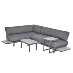 Heba Grey Metal Garden Corner Sofa Set -Westland Garden Deals Store 14005702 1465022704651529