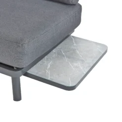 Heba Grey Metal Garden Corner Sofa Set -Westland Garden Deals Store 14005702 2075022704696343