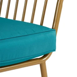 Omari Metal Garden Sofa Set - Teal & Gold -Westland Garden Deals Store 14005703 6735022638292255