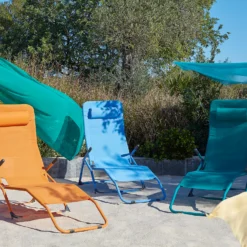 Siesta Sun Lounger - Blue -Westland Garden Deals Store 14005768 2005022687297003