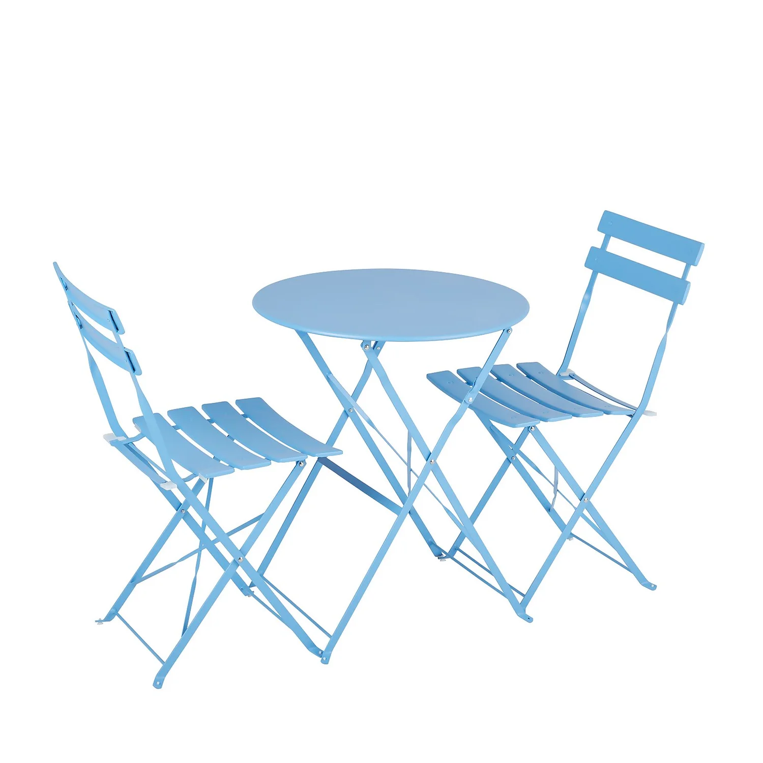 Millie Metal Bistro Set - Blue 2 Millie Metal Bistro Set - Blue - Image 2