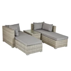 Cairo Grey Rattan Effect Garden Sofa Set -Westland Garden Deals Store 14005786 1105022103051854
