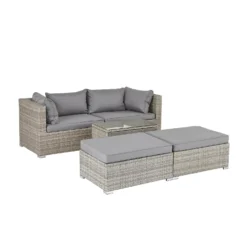 Cairo Grey Rattan Effect Garden Sofa Set -Westland Garden Deals Store 14005786 2075022102996918
