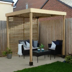 Forest Garden Modular Pergola With 1 Side Panel Pack