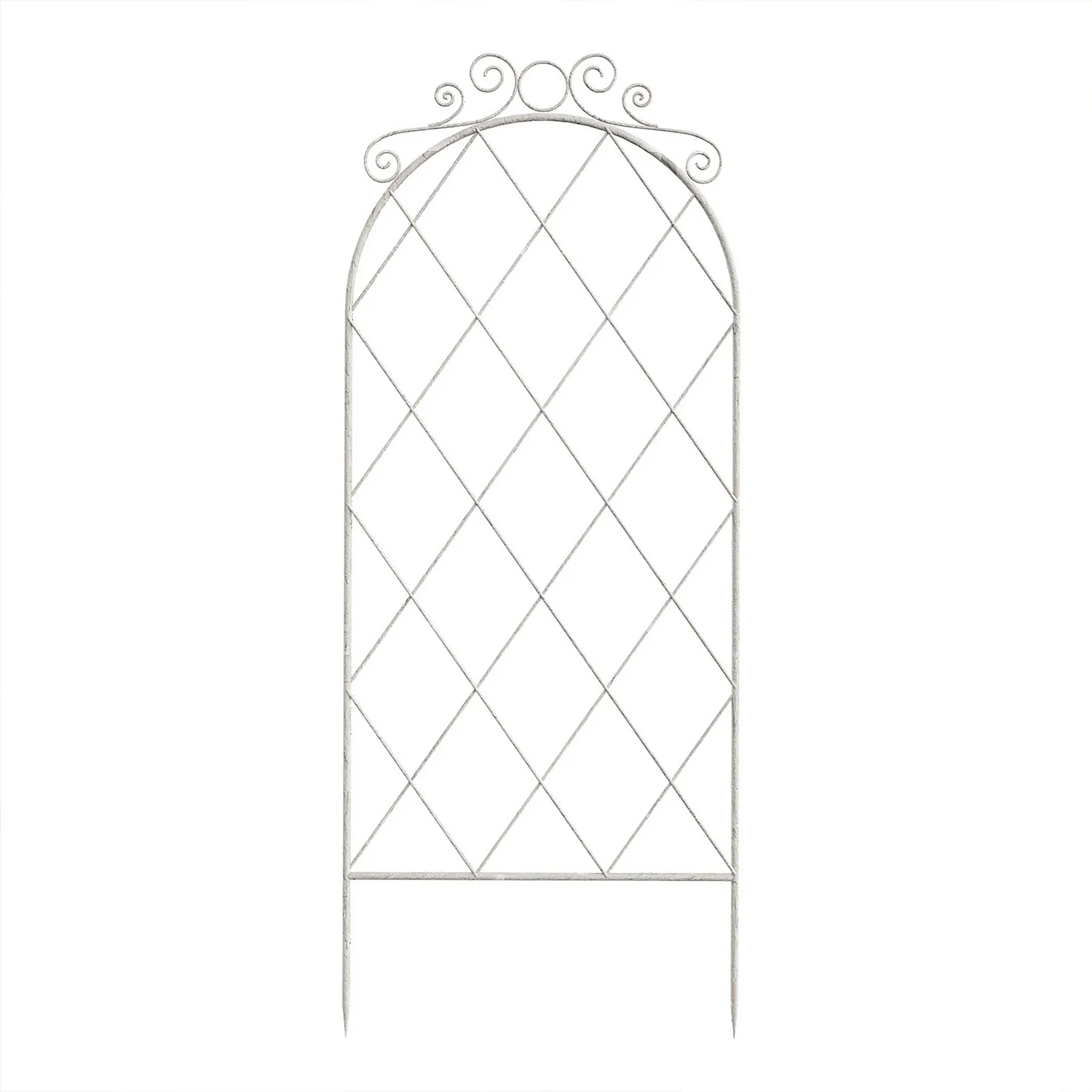 French Country Scroll Trellis - White 1 French Country Scroll Trellis - White