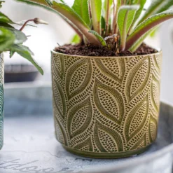 Crackle Leaf Indoor Plant Pot - 12cm 16 Crackle Leaf Indoor Plant Pot - 12cm -Westland Garden Deals Store 14197410 1355024191440648